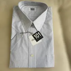 新品　未使用　101 Hamilton 半袖 ストライプ　Yシャツ　メンズ