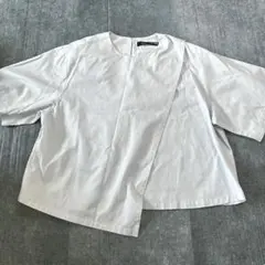 ミズイロインド mizuiro ind アシンメトリーレイヤードシャツ