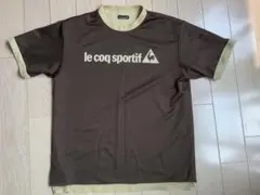 le coq sportif ロゴTシャツ ブラウン/イエロー