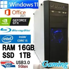 ゲーミングPC Windows11 パソコン office2021 GTX780