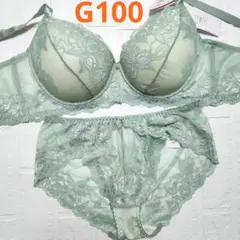 【新品未使用】格安！ブラショーツセット G100 5238 グリーン 脇高 綺麗