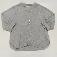 MERVEILLE H. レーヨン シルク ストライプシャツ