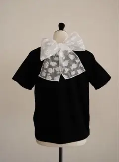 【ohga】BACK RIBBON T-shirt
