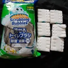 中身お値打ち！24+6個　スクラビングバブル　流せるトイレブラシ ジョンソン替え