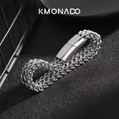 新品 KMONADO ステンレススチール チェーンブレスレット