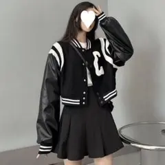 R13♡388ショート丈ジャケット ブラックカラー カッコ可愛い