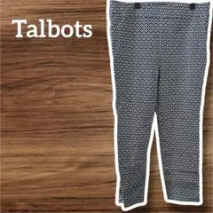 Talbots タルボット　花柄　ネイビー/ホワイト　パンツ