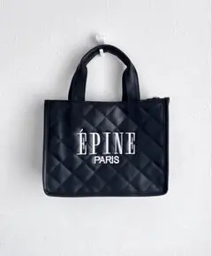 訳ありÉPINE エピヌ キルティングバッグ 黒 ブラック ショルダー 2way
