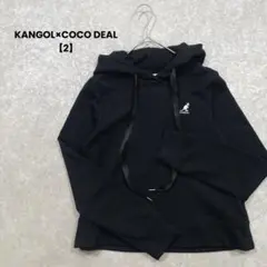 a1023＊KANGOL×COCO DEAL フード付きパーカー　黒【2】