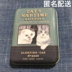 CAT'S NAPTIME RAIL ROAD 紅茶の空き缶　アフタヌーンティー