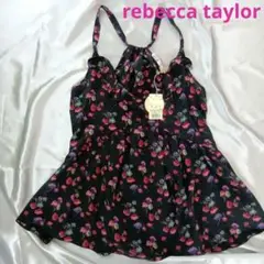 新品タグ付き　rebecca taylor レベッカテイラー　黒ベース　花柄　M