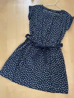【美品】コムサ イズム ドット柄 ワンピース L