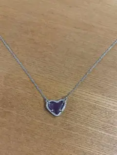 Kendra Scott ハート ネックレス パープル