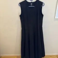 UNIQLO x Theory ノースリーブロングワンピース L ブラック