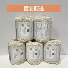 セリア 毛糸 NEWエンジェルコットン No.2001 シロ 白 5玉