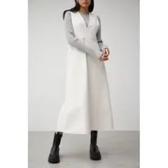 ノースリーブワンピース　faux leather long one piece