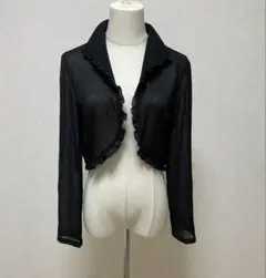 Frere Aoki フレールアオキ シフォン ボレロ ブラック 日本製 M