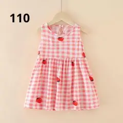 子供夏ノースリーブワンピース110サイズピンク