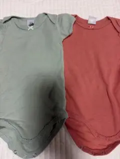 プチバトー　半袖ロンパース　2枚セット　6month 67