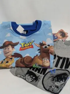 130　トイ・ストーリー　コナン　キッズ　子供服　男の子　Tシャツ　ロンT