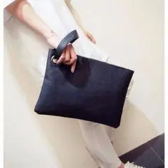 クラッチバッグ　ブラック　黒　セカンドバッグ　 ハンドバッグ