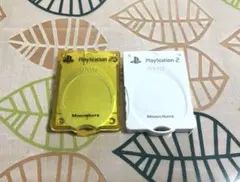 PS2 プレイステーション2用 メモリーカード イエローu0026ホワイト 二枚セット