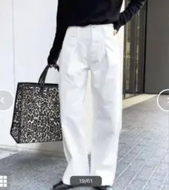 5 1/2 LOOSE-LINE DENIM 27 ホワイト