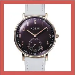 新品 腕時計 ADEXE 白×紫 2043C-05-JP18NV レディース