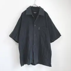 MICHIKO LONDON JEANS 半袖シャツ M 深緑 ステッチ