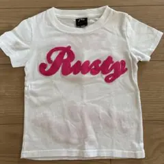 【値下げ】Rusty ピンクロゴ Tシャツ