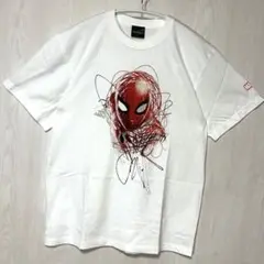 希少 スパイダーマン Happyくじ B賞 Tシャツ マーベル 白 フリー