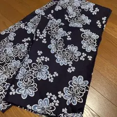 本染　落ち着いた花柄　粋な柄　キッズ浴衣　 ￼盆踊り花火大会