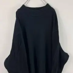 USA古着 eddie bauer エディーバウアー ハイネック ロンT 黒