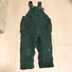 オーバーオール サロペット　サロペ　グリーン　コーデュロイ