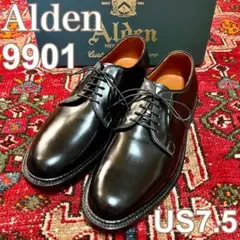 【新品未使用】ALDEN 9901 プレーントゥ コードバン 7.5 付属品完備