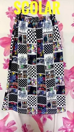 ScoLar　スカラー　総柄スカート　M