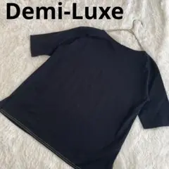 デミルクスビームス バックスリットプルオーバー　Tシャツ ネイビー