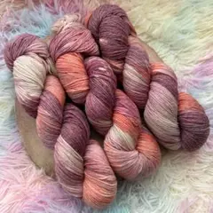 手染めの毛糸♡ソックヤーンメリノウール3カセ 約300g