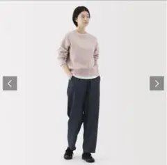 無印良品　婦人　洗いざらし　デニムイージーテーパードパンツ