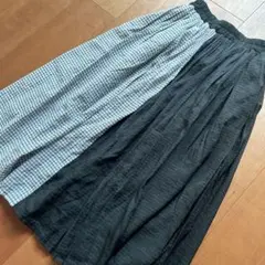 merlot メルロー ロングスカート 極美品 モノトーン チェック