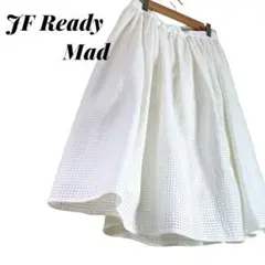 JF Ready Mad★ 格子チェック フレアスカート フェミニン ひざ丈