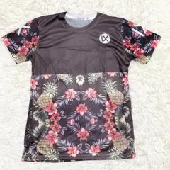 SPACK9【美品】半袖Tシャツ グレー 花柄 ハイビスカスM メンズ