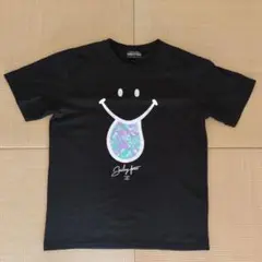 スマイリーフェイス　Tシャツ　ブラック　LL