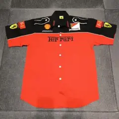 Ferrari フェラーリ 半袖クルーシャツ 赤/黒 Mサイズ