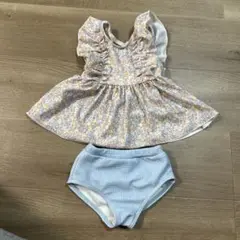 petit main 花柄水着セット 80