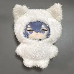 ちびぐるみ　ぬい服　猫　ホワイト　10cm 装飾なし