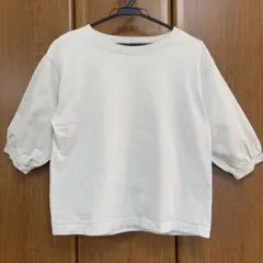 Coen ホワイト バルーンスリーブ Tシャツ