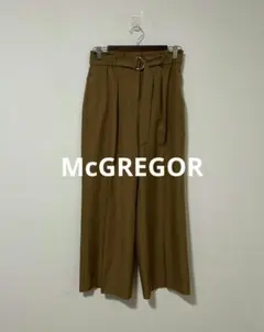 McGREGOR マックレガー リングベルト付き タック ワイドパンツ L