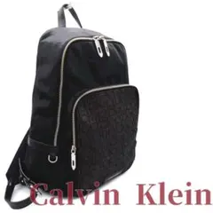 美品　カルバンクライン　モノグラム　バックパック　黒　A4収納可　ck　大容量