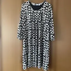 day to day ドット柄 ７分袖チュニックLL